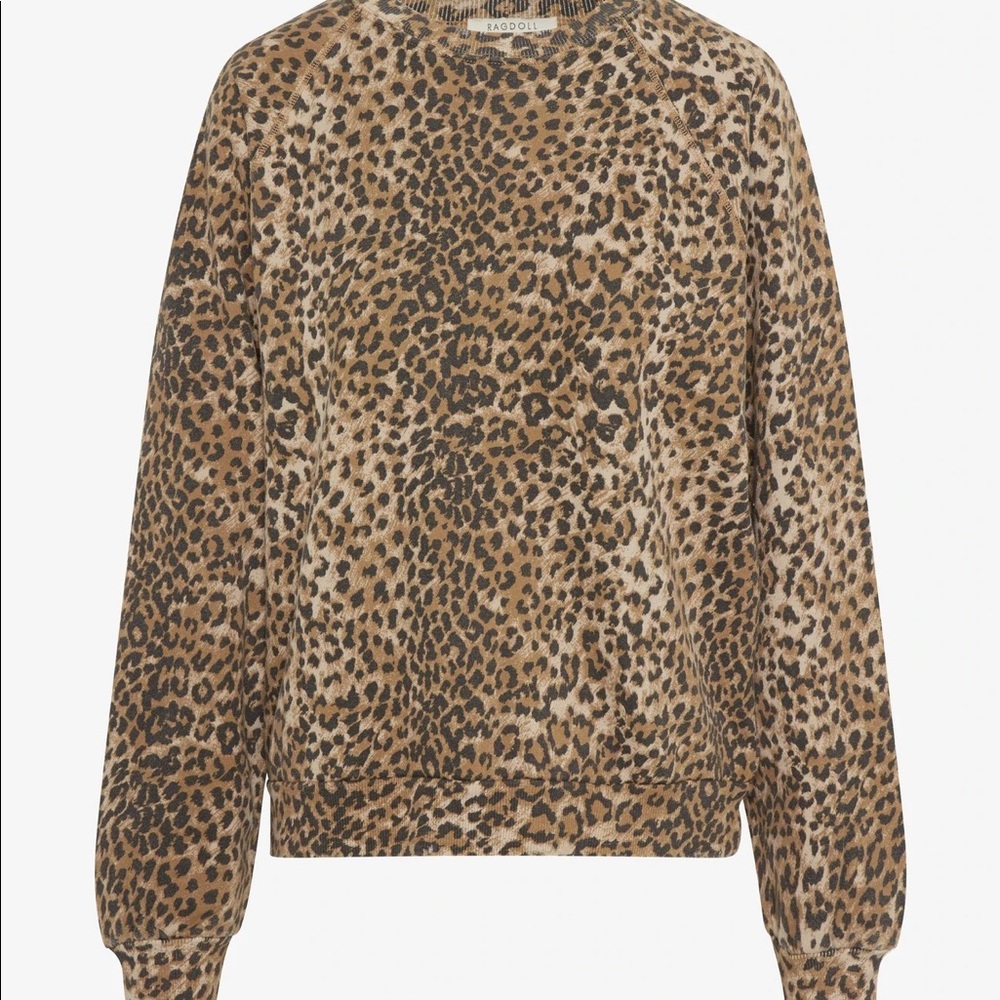Like New Vintage Sweatshirt by Ragdoll LA in Brown Leopard/XS